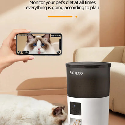 Purrfect Pet Kingdom® - Smart Wi-Fi Automatic Cat Feeder with HD Camera and App Sync - Feeders