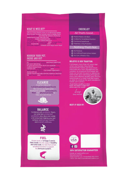 Purrfect Pet Kingdom® - Solid Gold NutrientBoost Wee Bit Toy and Small Breed Bison - Dry Dog Food