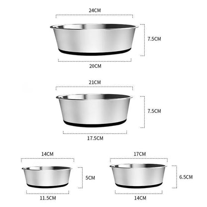 Purrfect Pet Kingdom® - Stainless Steel Anti-tumble Pet Dog Bowl - Bowls