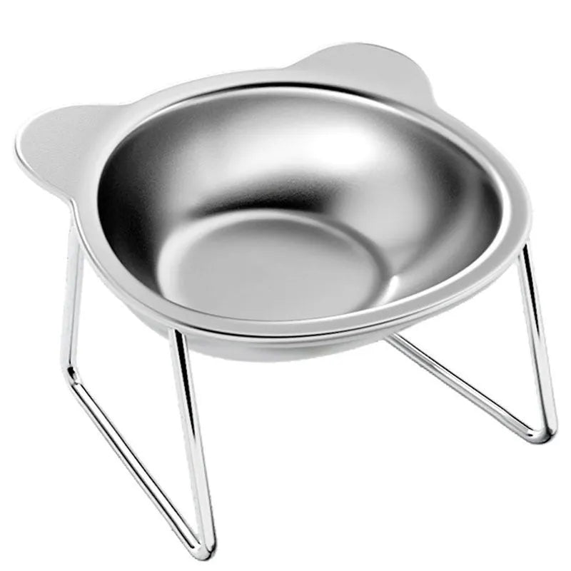 Purrfect Pet Kingdom® - Stainless Steel Cat Water Bowl Pet Neck Protector Elevated - Bowls
