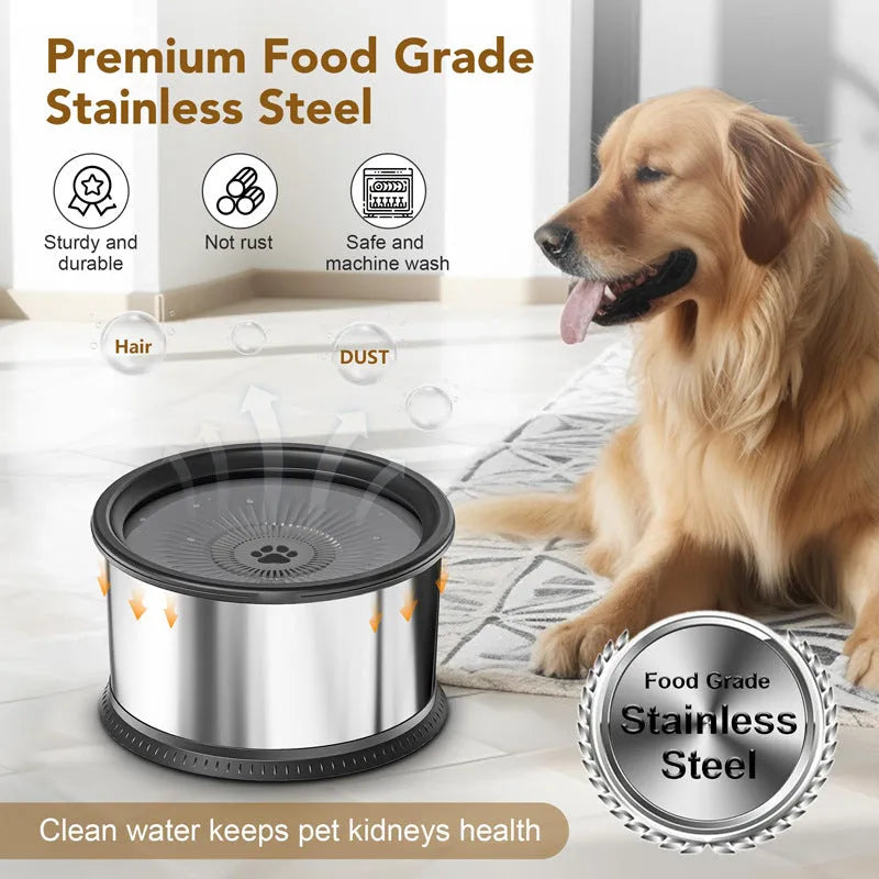 Purrfect Pet Kingdom® - Stainless Steel Large Capacity Pet Non-slip Splash-proof - 0