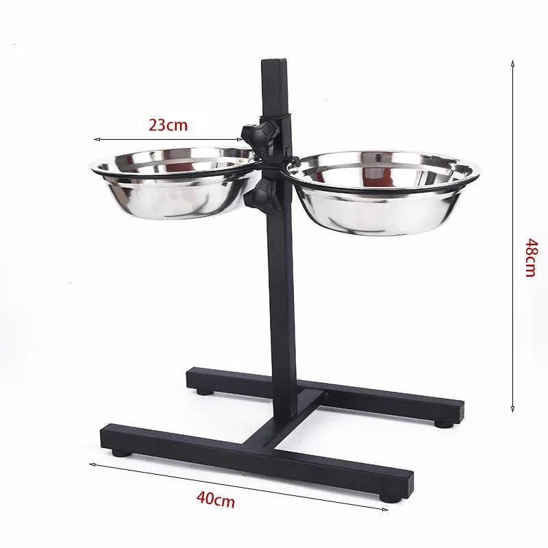 Purrfect Pet Kingdom® - Stainless Steel Liftable Dog Bowl Pet Tableware - 0