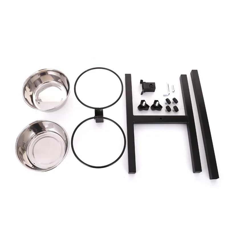 Purrfect Pet Kingdom® - Stainless Steel Liftable Dog Bowl Pet Tableware - 0