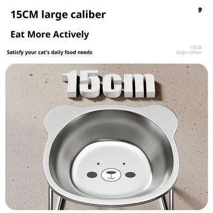 Purrfect Pet Kingdom® - Stainless Steel Pet Height Increasing Neck Support Rack Cat - 0