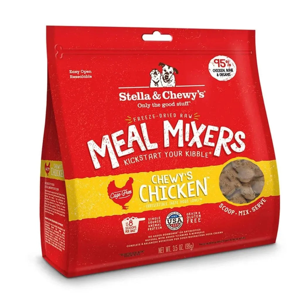 Purrfect Pet Kingdom Stella Chewy Chicken Meal Mixers 35oz in a vibrant package, ideal for cats and dogs, priced at $79.99.