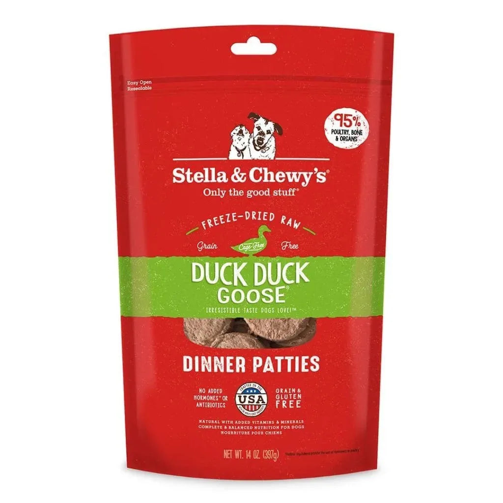 Purrfect Pet Kingdom Stella Chewy Duck Patties Dry Dog Food, 14.99, featuring natural ingredients for healthy pets.