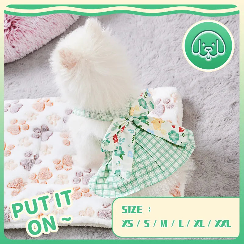 Purrfect Pet Kingdom® - Summer Small Dog Clothes Pet Harness With Leash Puppy - Dog Leashes