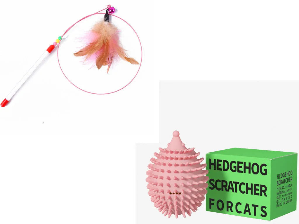 Purrfect Pet Kingdom® - Teasing Cat Stick Pet Supplies Toys Feather Bells Wire Toys - Cat Toys