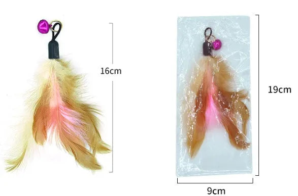 Purrfect Pet Kingdom® - Teasing Cat Stick Pet Supplies Toys Feather Bells Wire Toys - Cat Toys