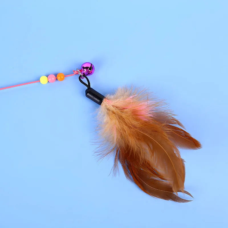 Purrfect Pet Kingdom® - Teasing Cat Stick Pet Supplies Toys Feather Bells Wire Toys - Cat Toys