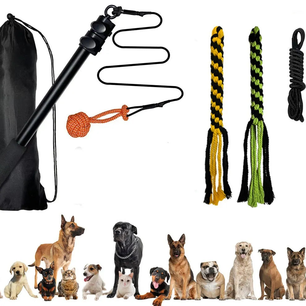 Purrfect Pet Kingdom® - Telescopic Stick Dog Teasing Rod Toy Pet - Dog Toys