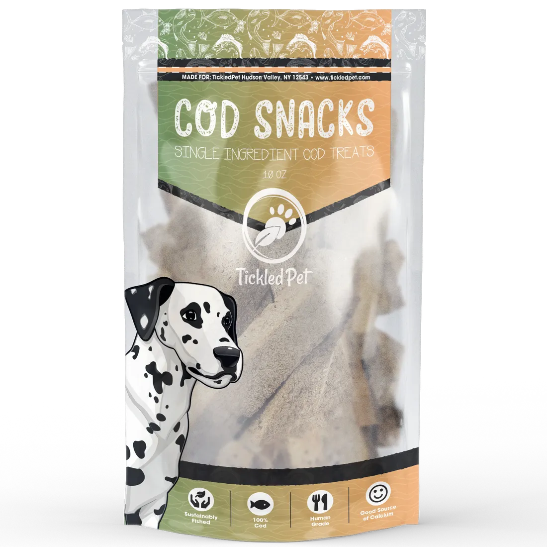 Purrfect Pet Kingdom® - Tickled Pet Icelandic Codfish Dog Snacks (10oz) - Dog Treats