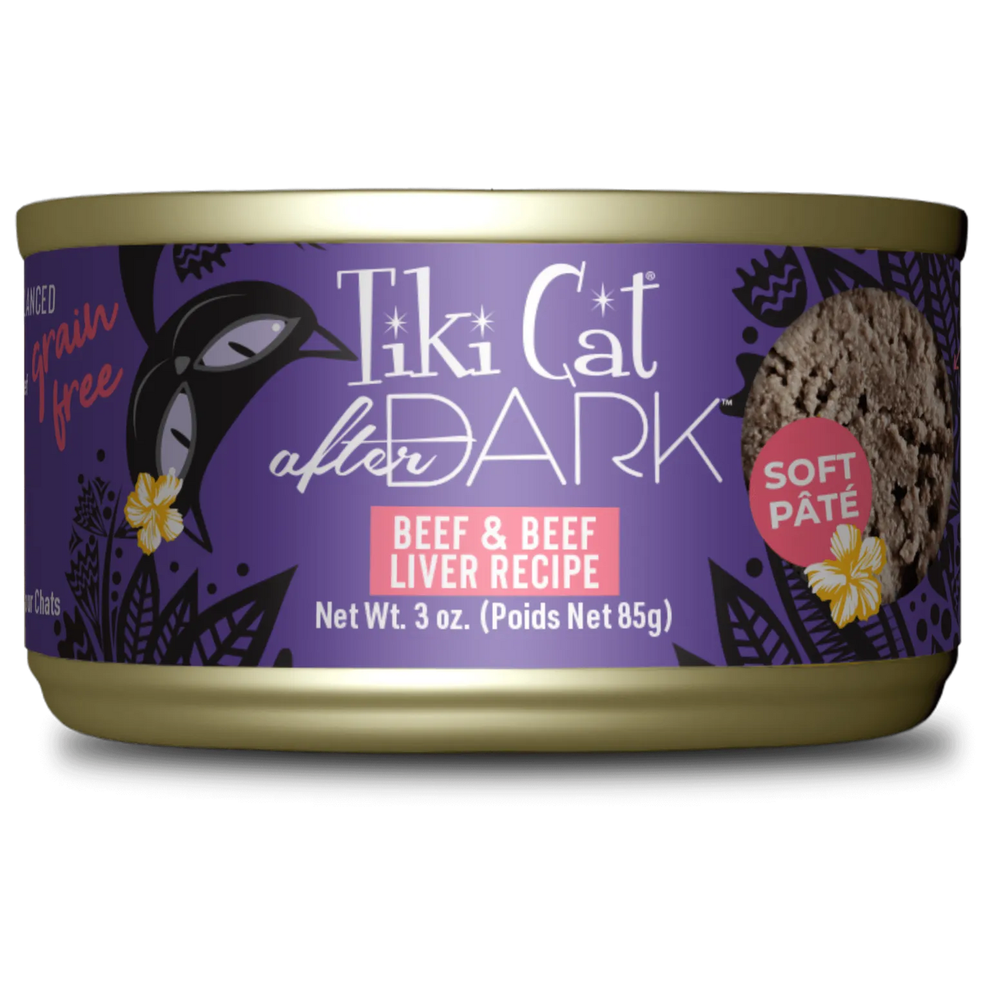 Purrfect Pet Kingdom® - Tikicat Adult After Dark Beef and Beef Liver Soft Pate (3oz) - Wet Cat Food
