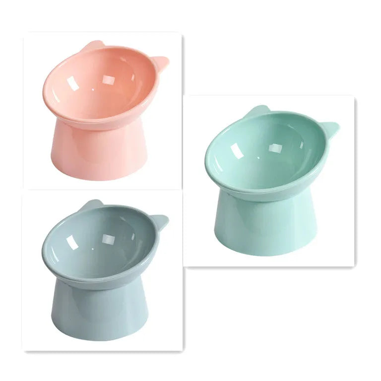 Purrfect Pet Kingdom® - Tilted Cat Food Bowl Elevated Cat Bowl Ergonomic Raised Cat - Bowls