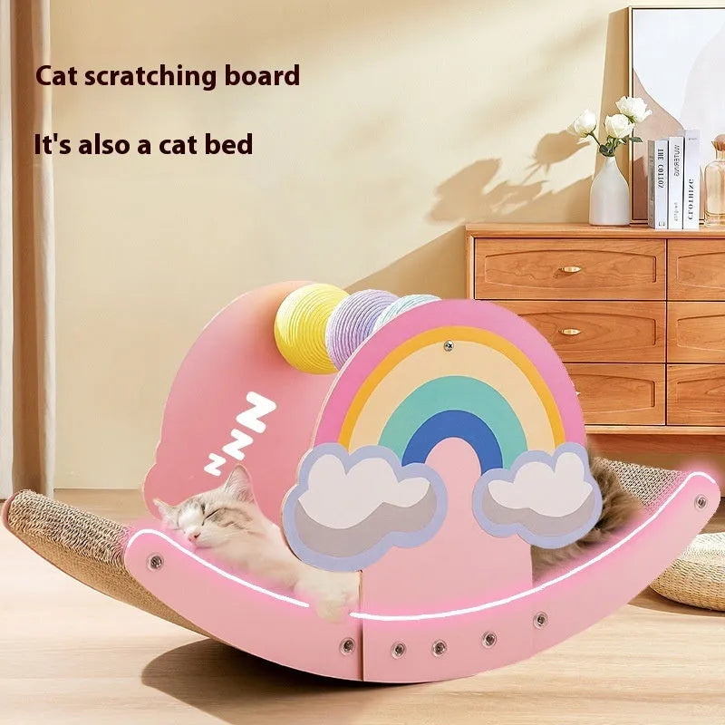 Purrfect Pet Kingdom® - Toy Rainbow Cat Scratch Board Wear-resistant - Cat Scratchers