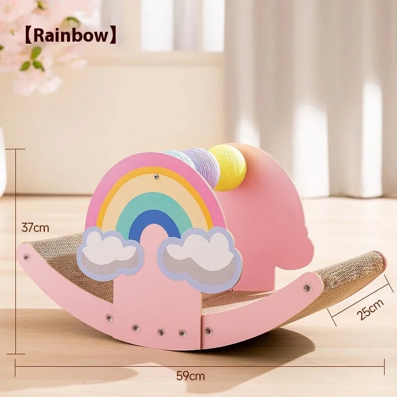 Purrfect Pet Kingdom® - Toy Rainbow Cat Scratch Board Wear-resistant - Cat Scratchers