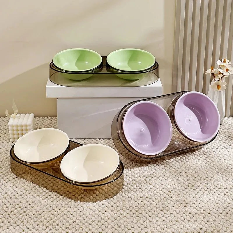 Purrfect Pet Kingdom® - Transparent Cat Food Bowl Pet Bowl Dog Bowl Drinking Eating - 4