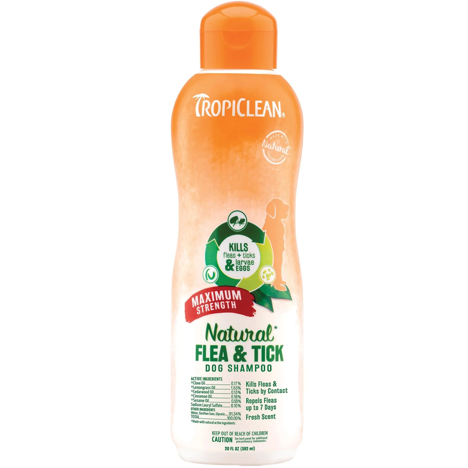 Purrfect Pet Kingdom Tropiclean Max Strength Flea Dog Shampoo, 13.99, ideal for dogs and cats, promotes effective grooming...