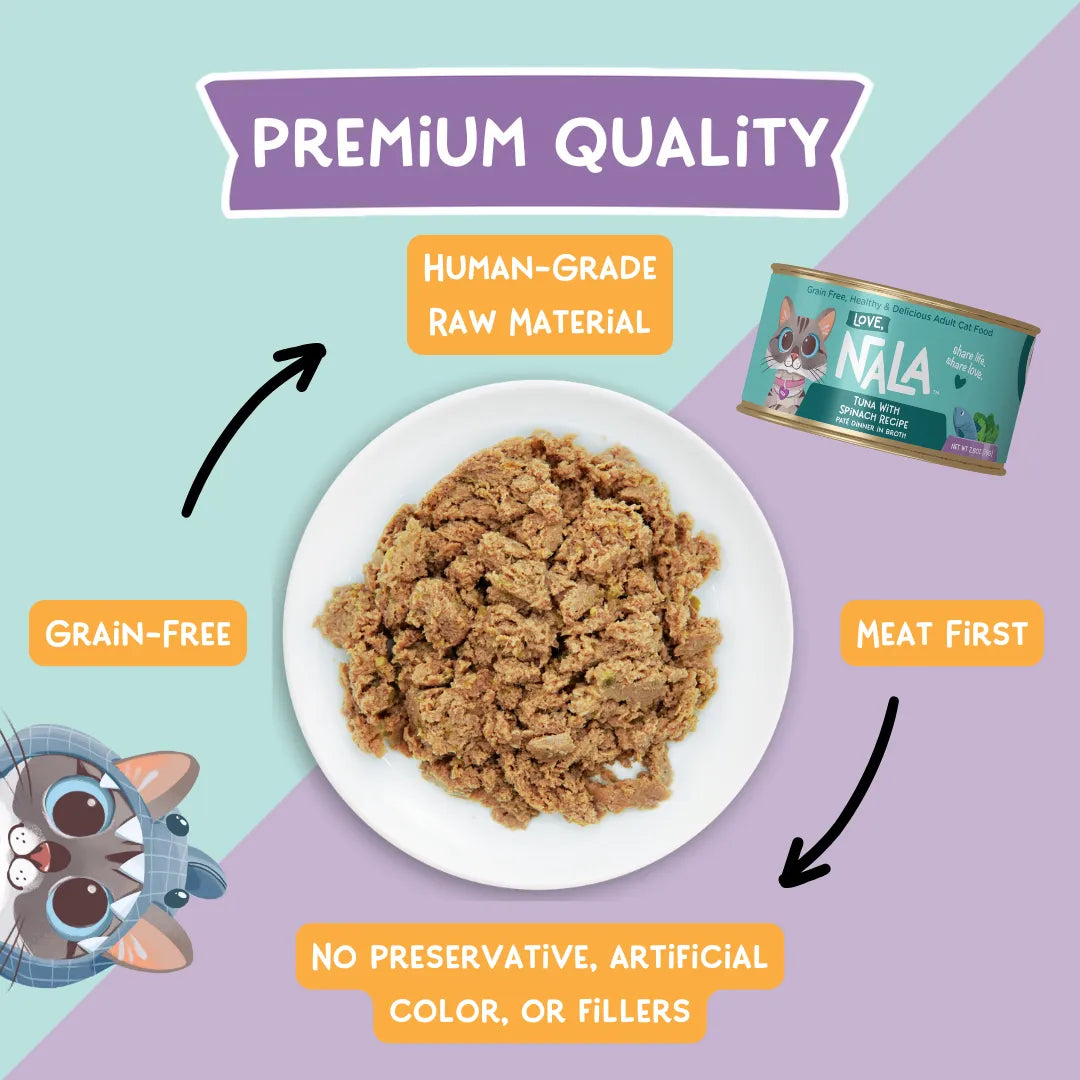 Purrfect Pet Kingdom - Tuna With Spinach Recipe Pat? Dinner In Broth Adult Cat Food - Wet Cat Food