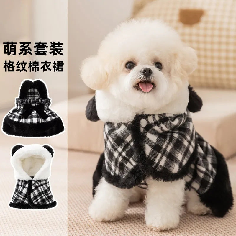 Purrfect Pet Kingdom® - Two-piece Set Of Dog Clothes For Winter Warmth, Small Dog - Pet Dresses