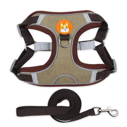 Purrfect Pet Kingdom® - Vest Type Dog Harness Small Leash Reflective - Dog Leashes