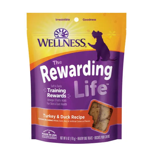 Purrfect Pet Kingdom - Wellness All Life Stages Rewarding Life Turkey and Duck Soft Dog Treats (6oz) - Treats