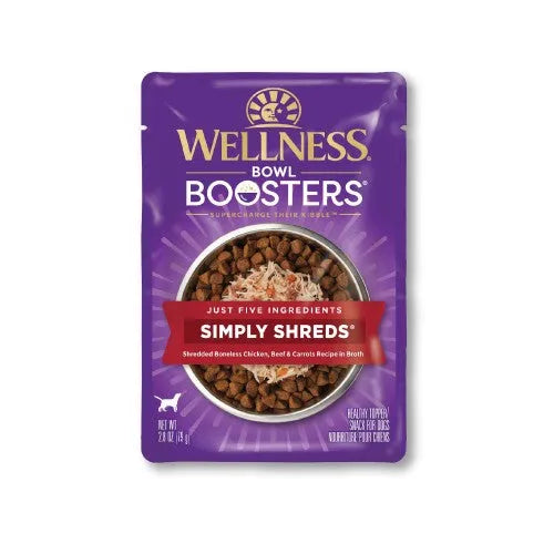 Purrfect Pet Kingdom Wellness Bowl Boosters Simply Shreds Beef and Carrots Dog Food Topper, 2.8oz, perfect for enhancing m...