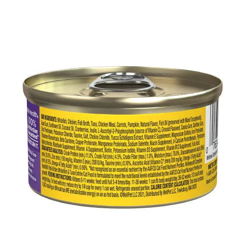 Purrfect Pet Kingdom Wellness Complete Health Kitten Whitefish and Tuna Pate Wet Cat Food, 3oz, ideal for cats, in a vibra...