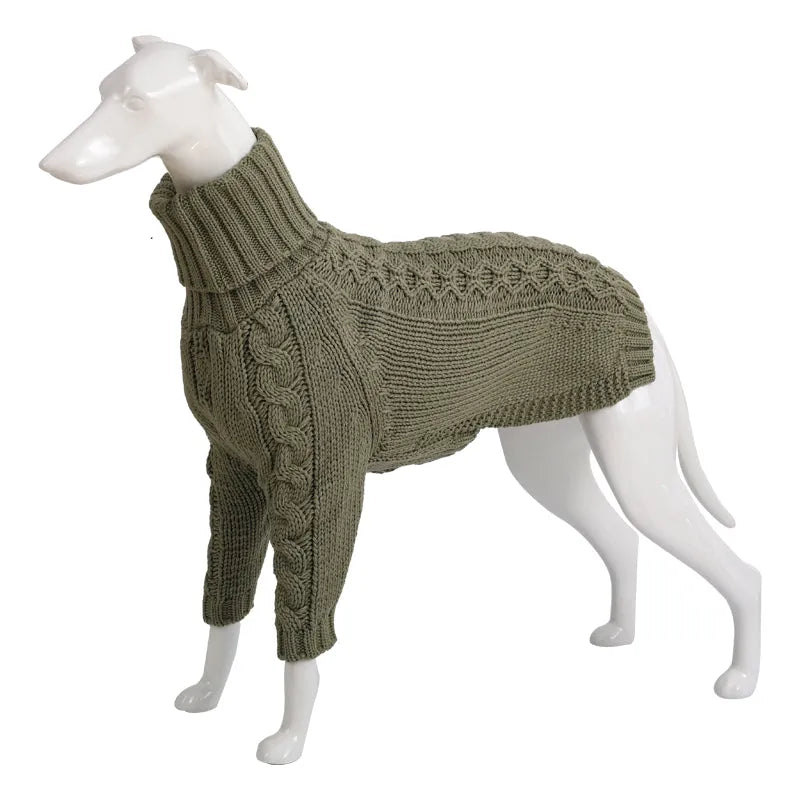 Purrfect Pet Kingdom® - Winter Solid High Collar Dog Sweater Pet Products - Pet Sweaters