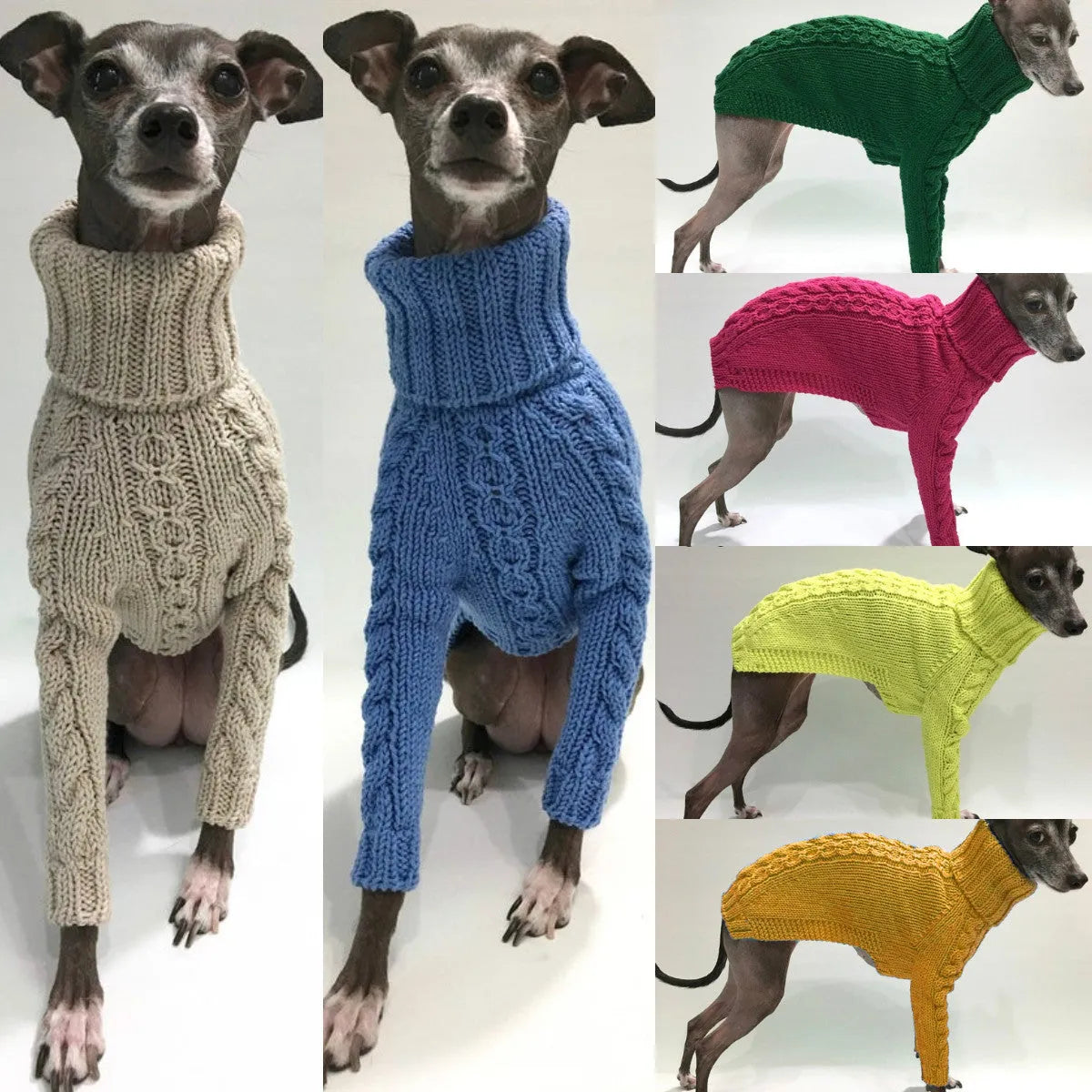 Purrfect Pet Kingdom® - Winter Solid High Collar Dog Sweater Pet Products - Pet Sweaters