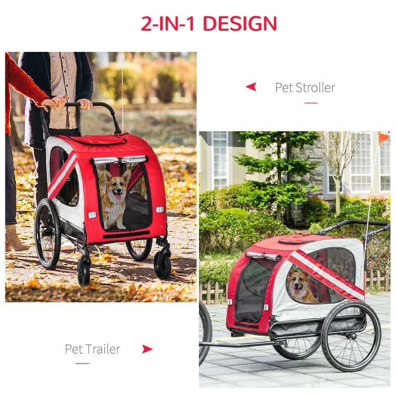 2-In-1 Pet Bike Trailer Stroller Jogging 🚴