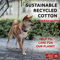 Reflective Cotton Dog Collar Eco Friendly Alt to Nylon