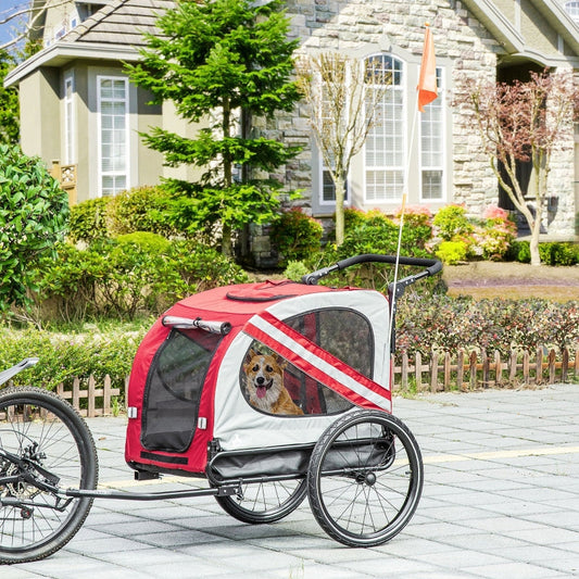 2-In-1 Pet Bike Trailer Stroller Jogging 🚴