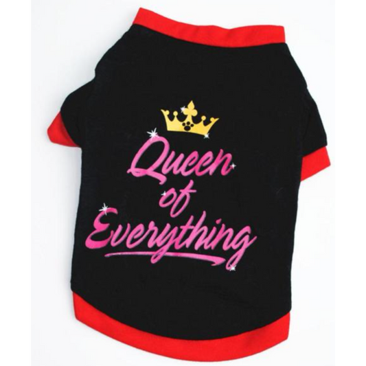 Queen Of Everything Black Dog Tee