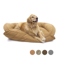 Quilted Microfiber Bolster Dog Bed