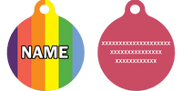 Rainbow Stripes HD Dog ID Tag