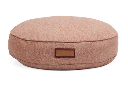Round Pet Bed Pittie Pink Plush Soft 🛏️