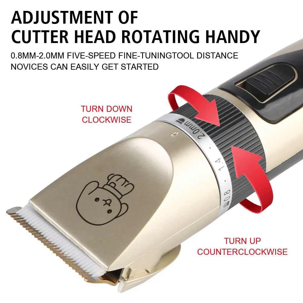 WTN Essentials rechargeable pet clippers for home use with adjustable cutter head and five-speed settings