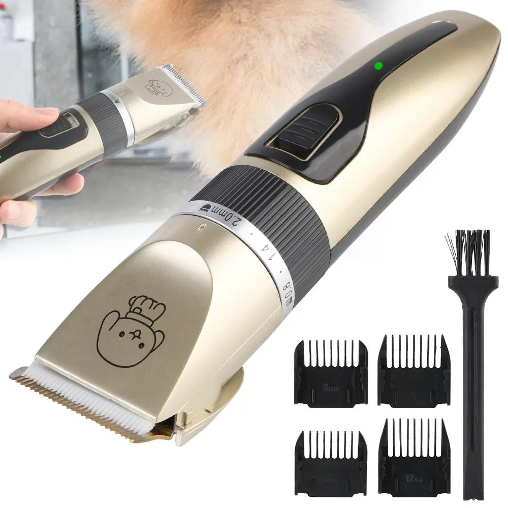 WTN Essentials rechargeable pet clippers for home use with adjustable blades and grooming accessories