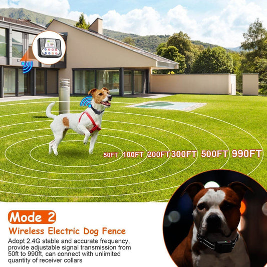 Purrfect Pet Kingdom Rechargeable Wireless Pet Fence for Dogs Purrfect Pet Kingdom