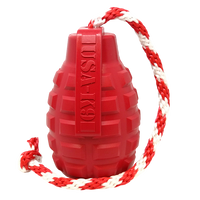 USA-K9 Grenade Durable Rubber Chew Toy, Treat Dispenser, Reward Toy, Tug Toy, and Retrieving Toy