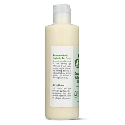 ReNewedPet - 4-ALL PETS REUSABLE PET WIPES*Solution ONLY* - Pet Grooming