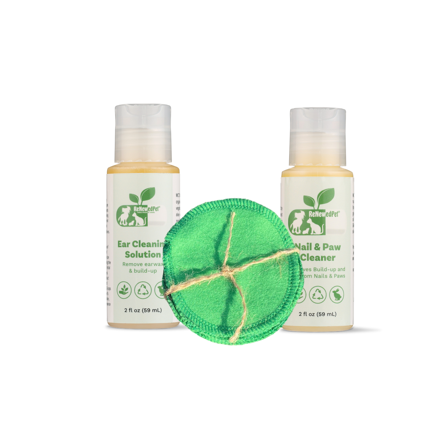 ReNewedPet Ear Cleaning Wipes for dogs and cats featuring gentle dog and cat ear cleaner solution