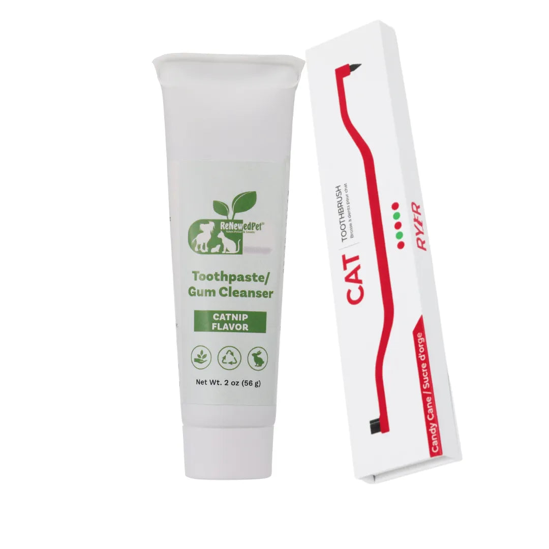 ReNewedPet - Pet Toothpaste - Natural Gum Cleanser Oral Care Gel for Pets - Pet ToothBrush