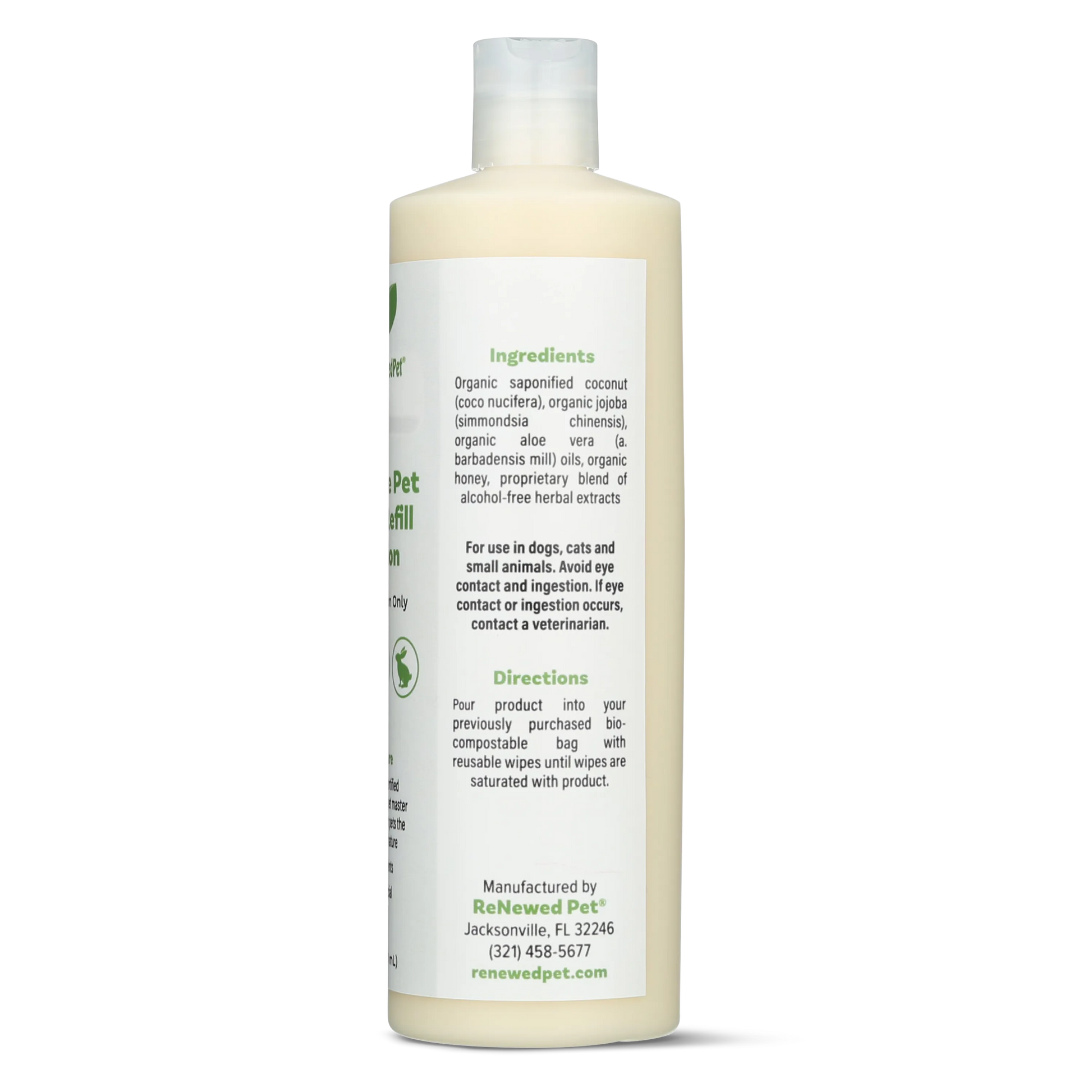 ReNewedPet - Pet Wipes Solution Refill Natural Cleansing - Pet Grooming