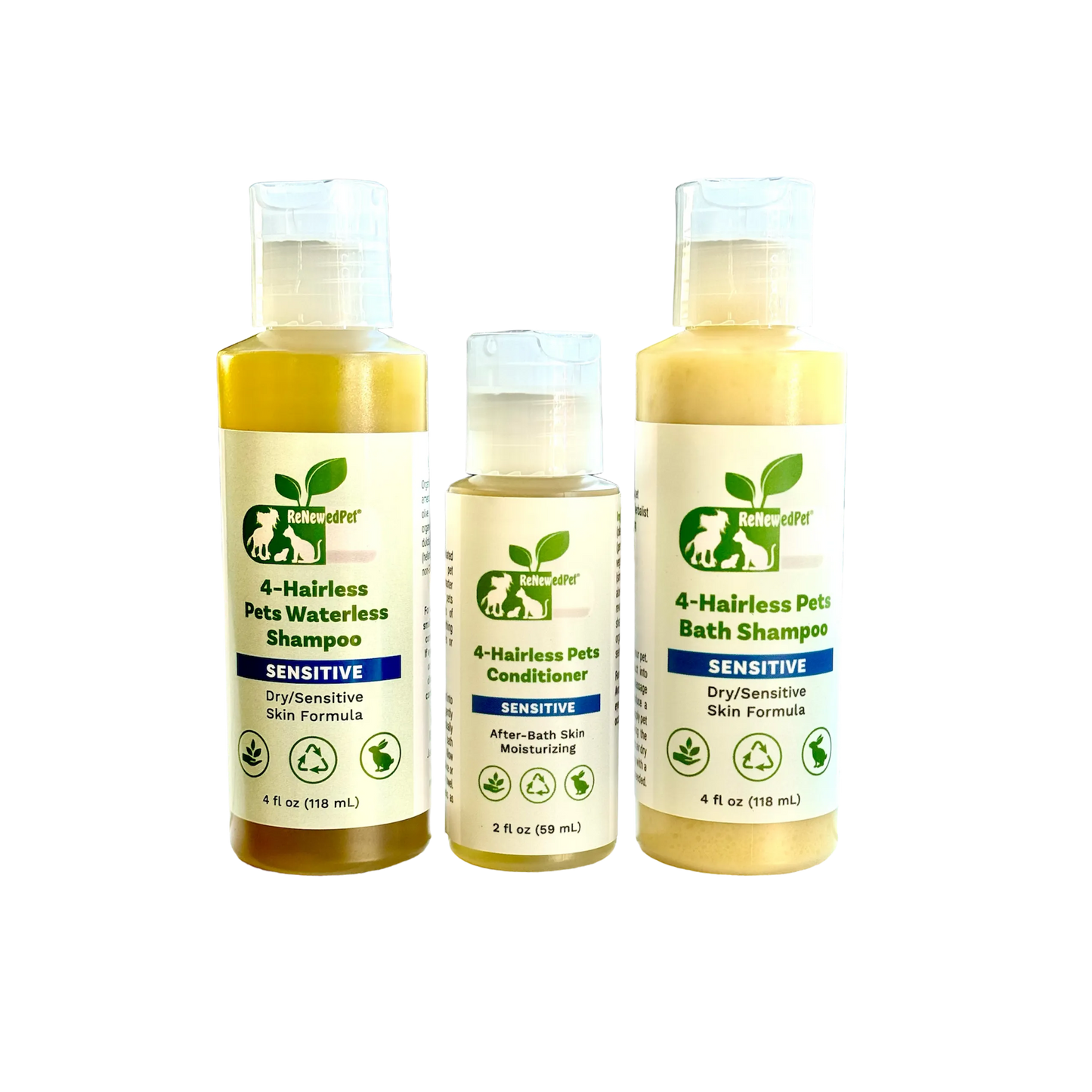 ReNewedPet - Sensitive Skin Pet Shampoo and Conditioner Grooming Kit - Shampoo