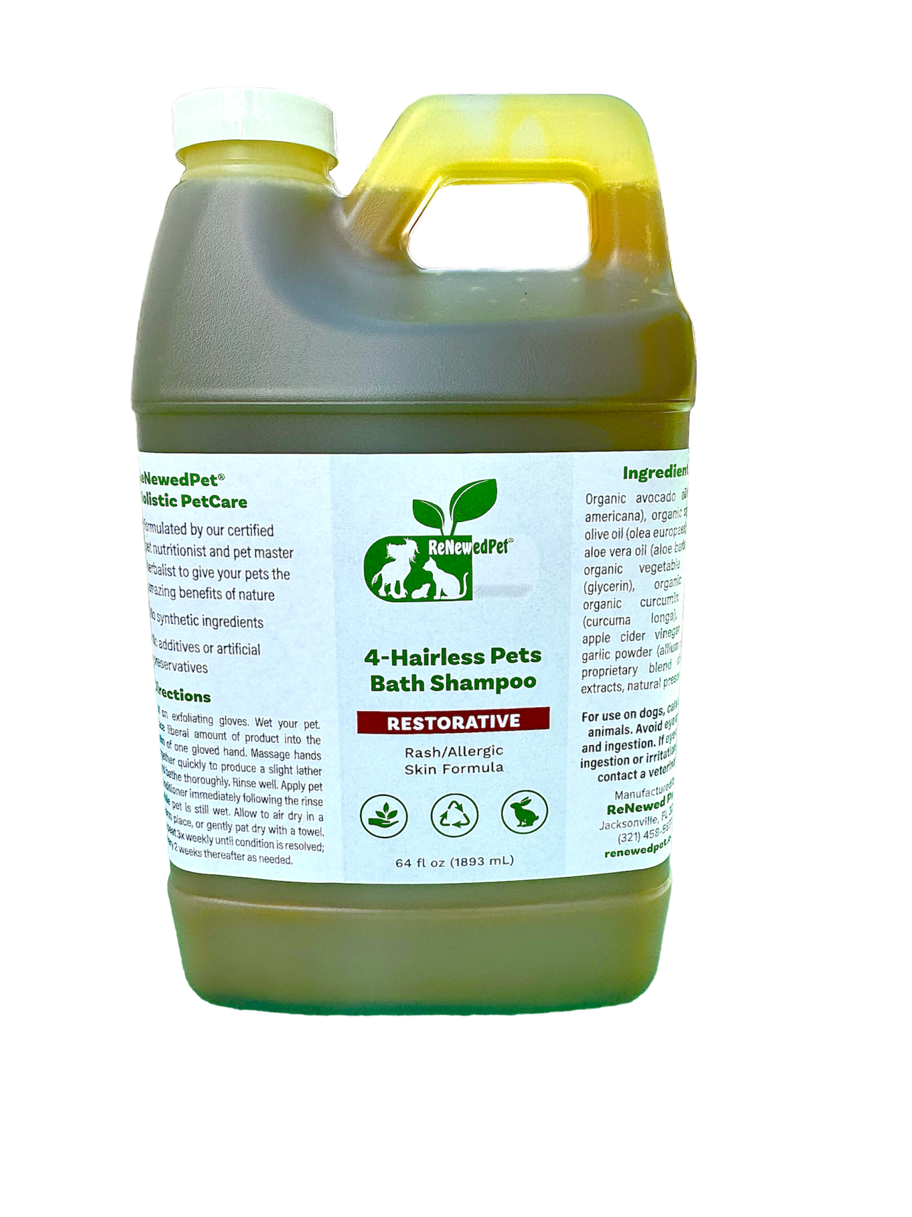 4 - HAIRLESS PETS RESTORATIVE BATH SHAMPOO - 4 Nudie Pets - ReNewedPet