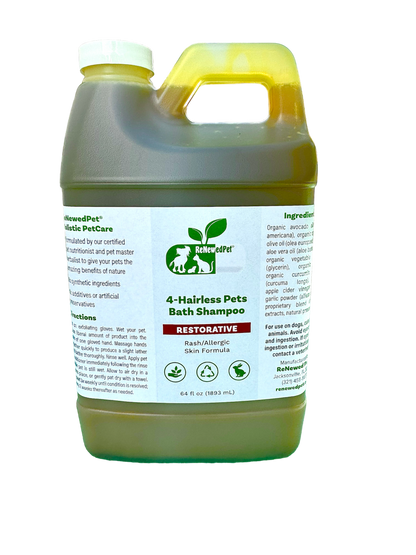 Gentle Hydrating Restorative Shampoo for Hairless Pet Skin
