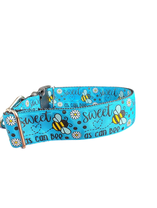 Bee Dog Collar 1.5" Wide Sweet Nylon Adjustable 🐝