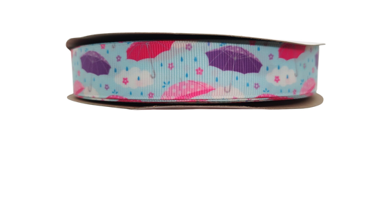 Raining Umbrellas Nylon Dog Collar
